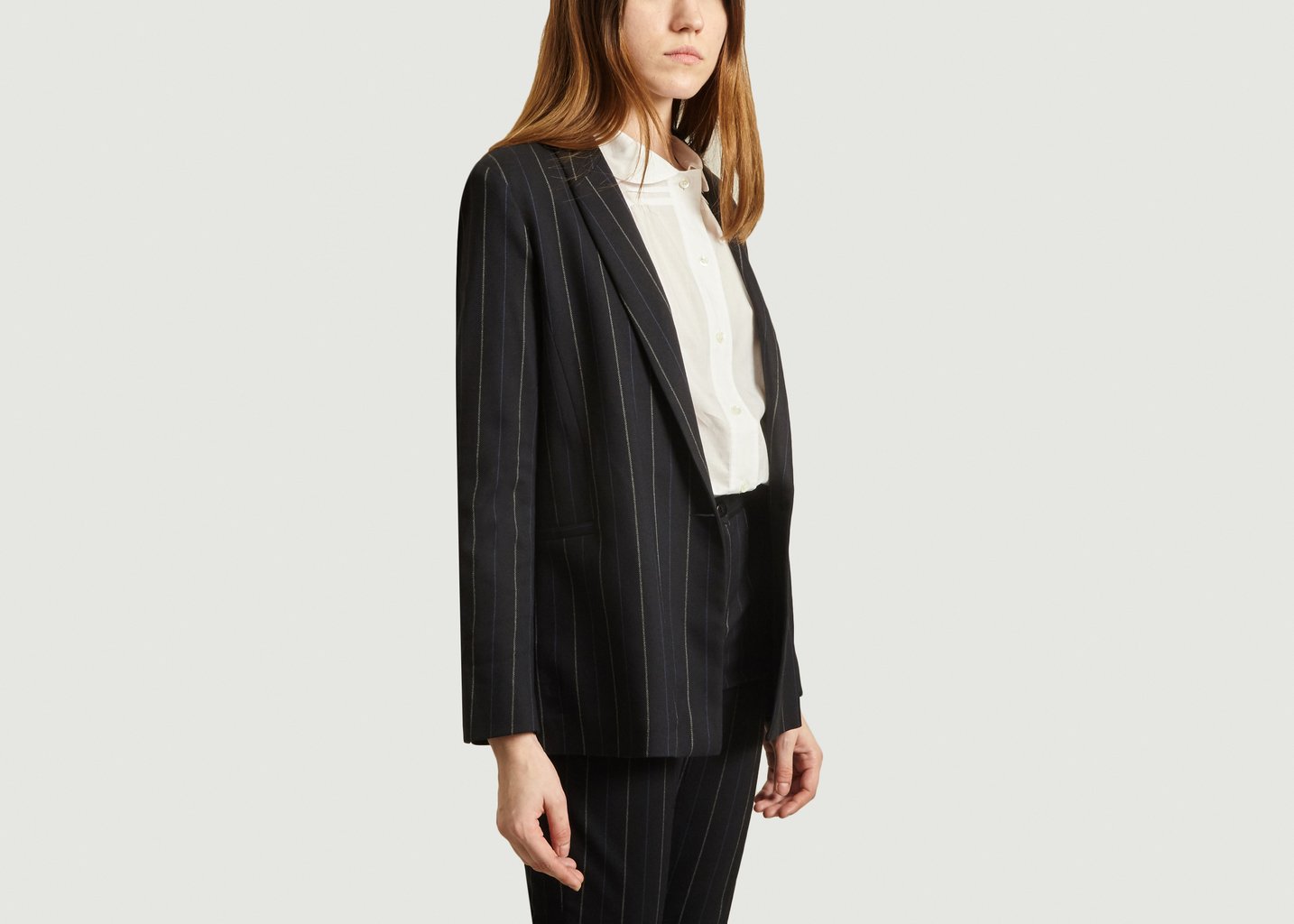 L'exception Veste Camille à Rayures Tennis Noir Admise Paris