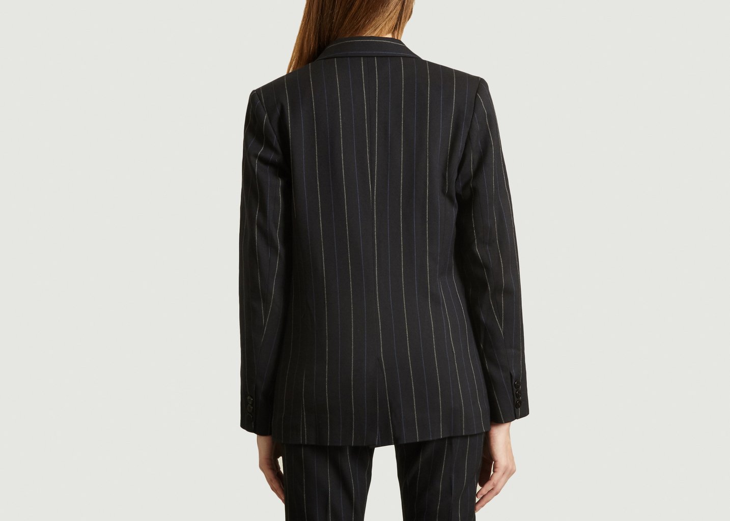 L'exception Veste Camille à Rayures Tennis Noir Admise Paris
