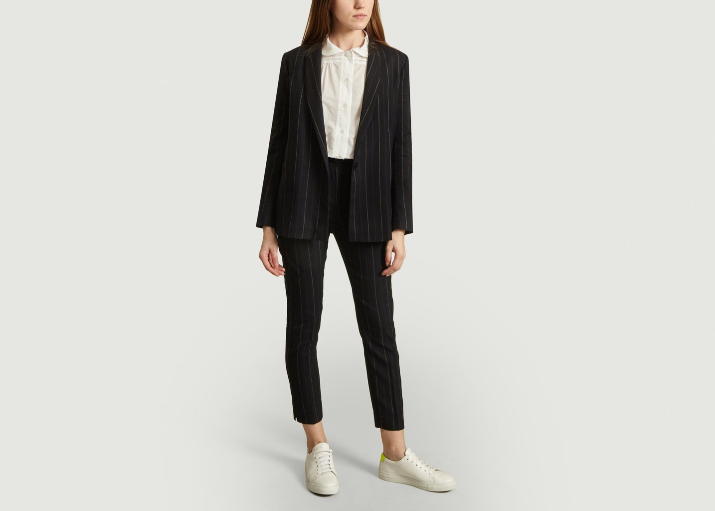 L'exception Veste Camille à Rayures Tennis Noir Admise Paris