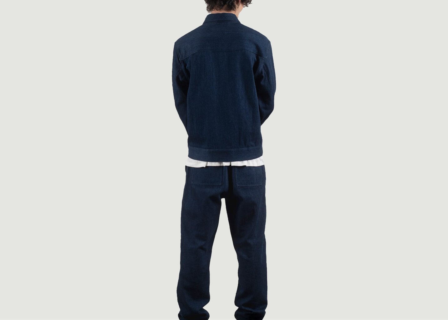L'exception Veste Camionneur En Denim Délavé Brut Crest