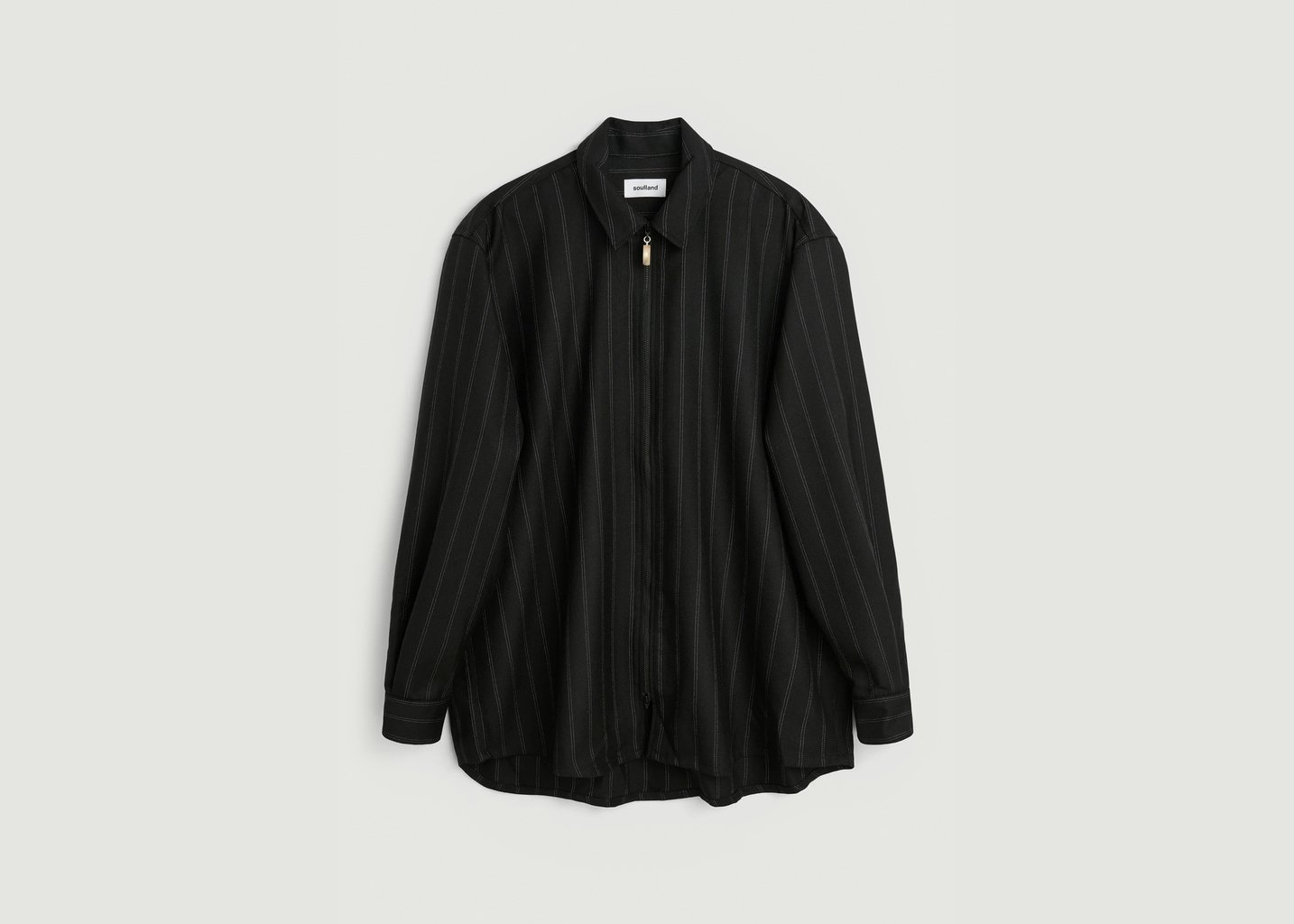 l'exception Veste chemise Derry zippée Noir soulland