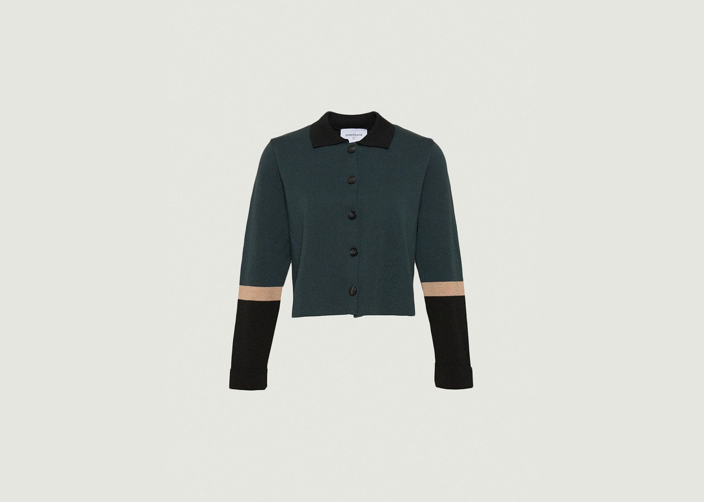 l'exception Veste Clémentine Vert Foncé Lafrançaise Mailles in France