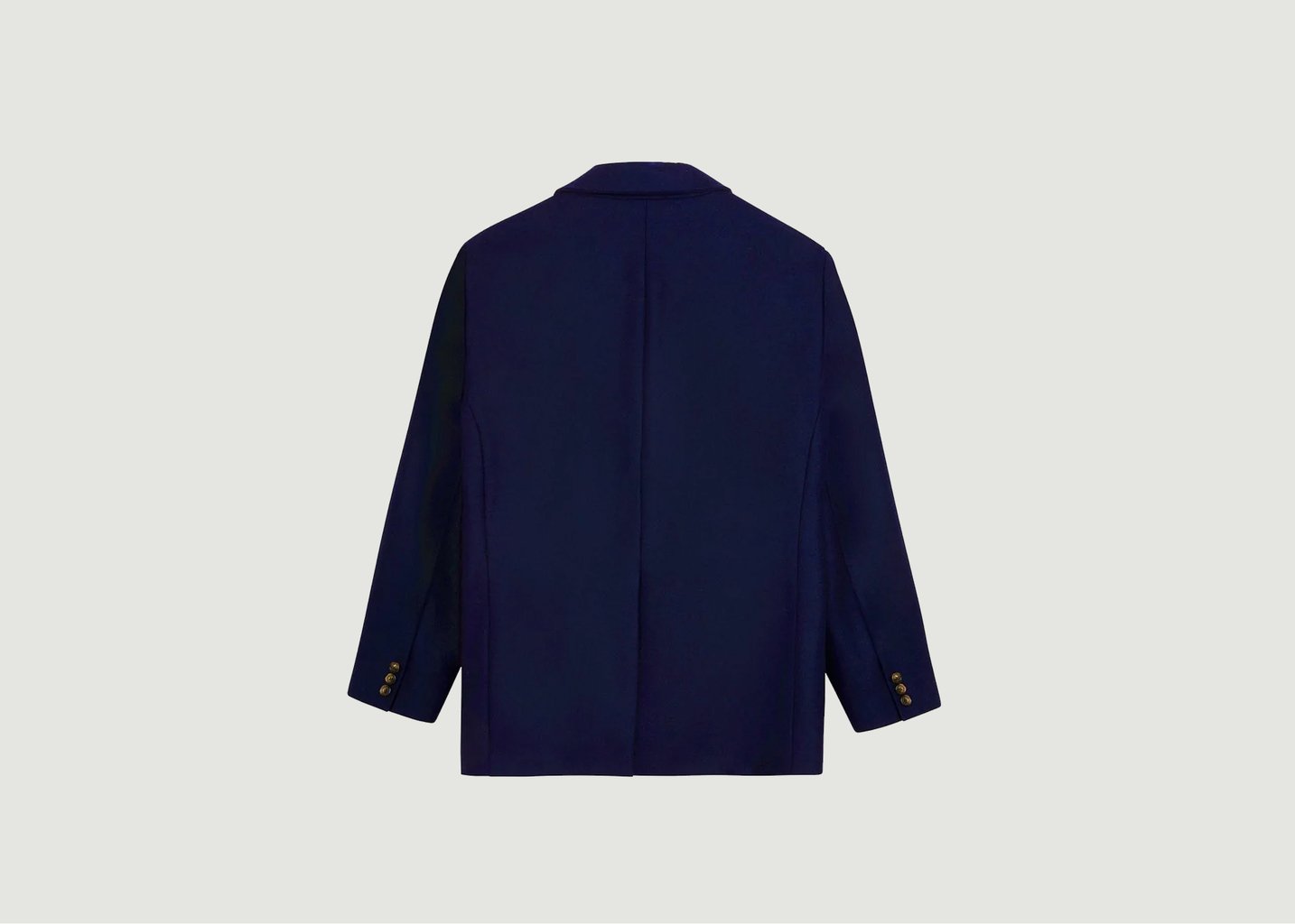 L'exception Veste Croisée North En Flanelle Bleu Marine ADN Paris