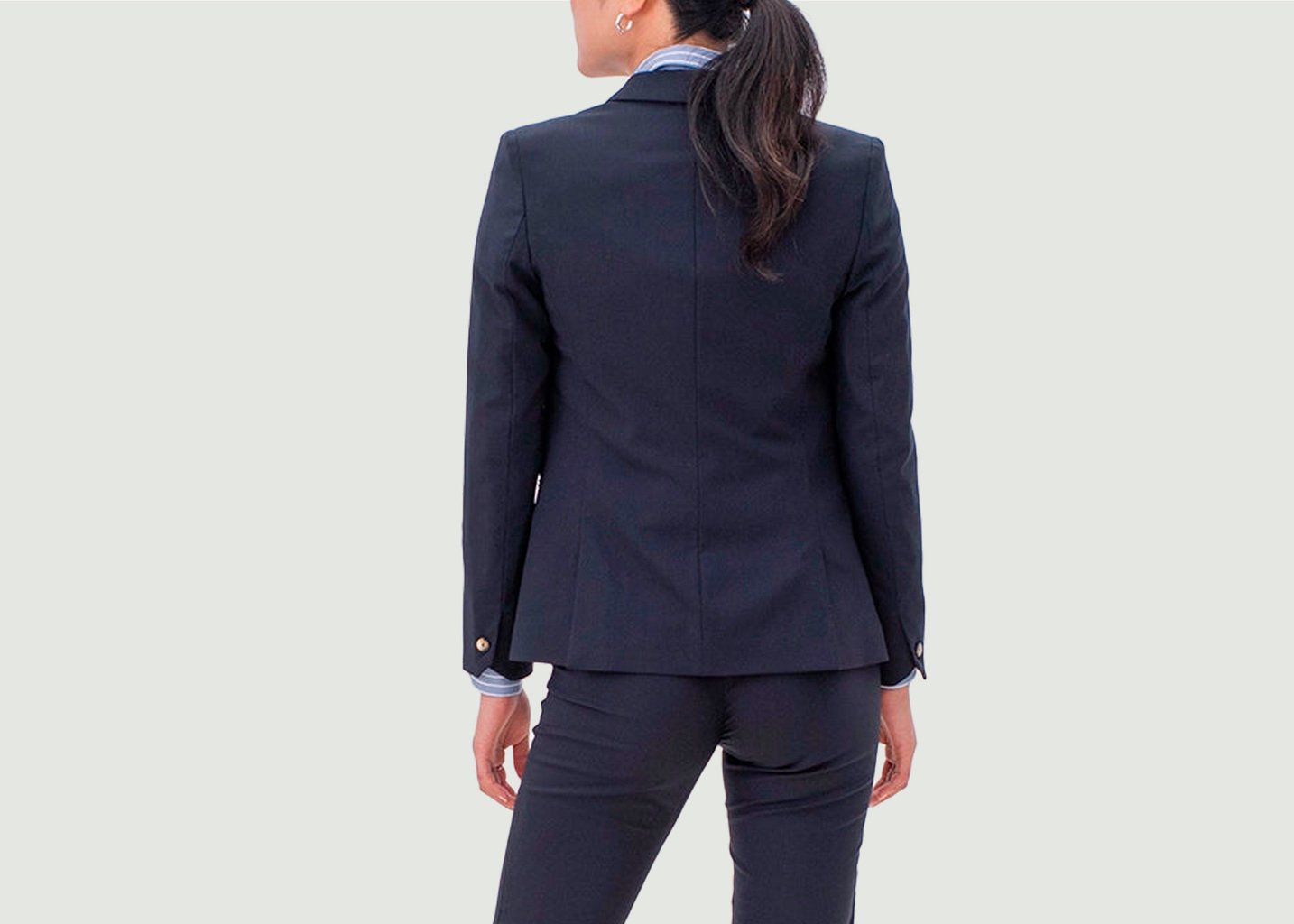 L'exception Veste De Tailleur Coupe Cintrée Paris Bleu Marine 17H10