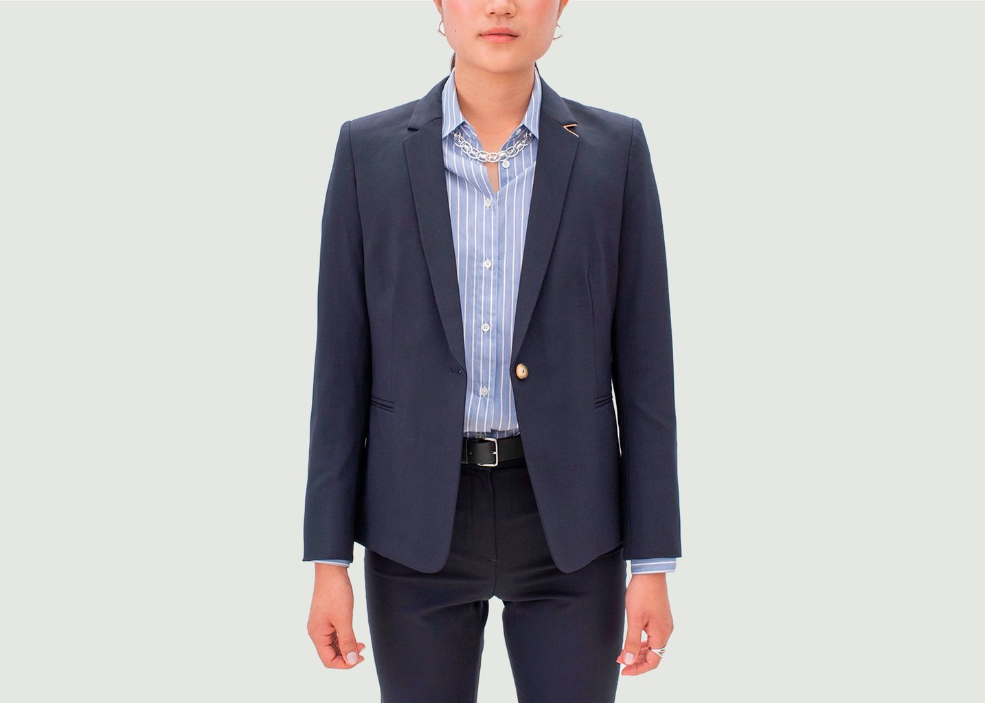 l'exception Veste de tailleur coupe cintrée Paris Bleu Marine 17H10