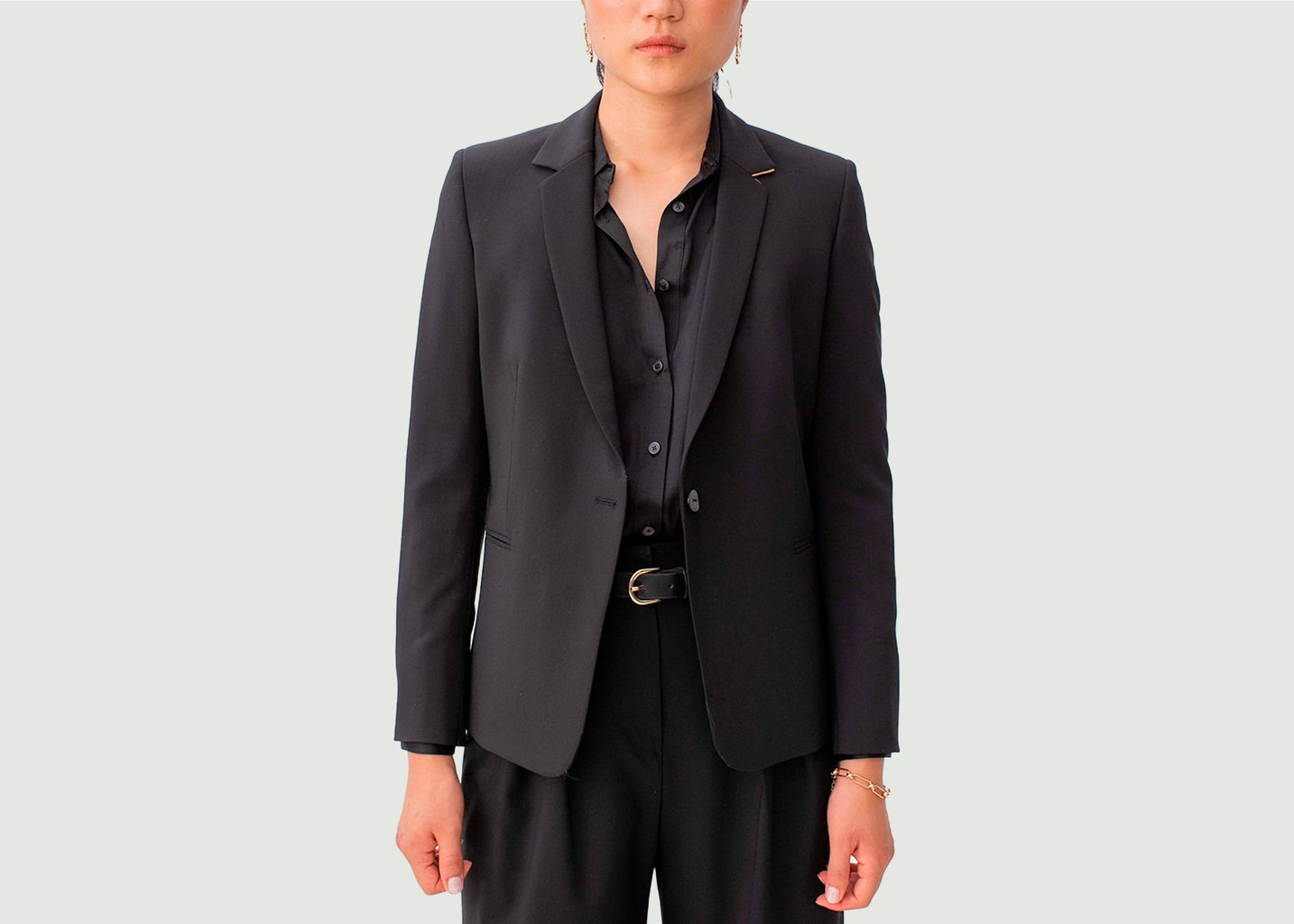 L'exception Veste De Tailleur Coupe Cintrée Paris Noir 17H10