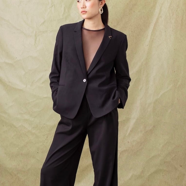L'exception Veste De Tailleur Coupe Droite Boston Noir 17H10