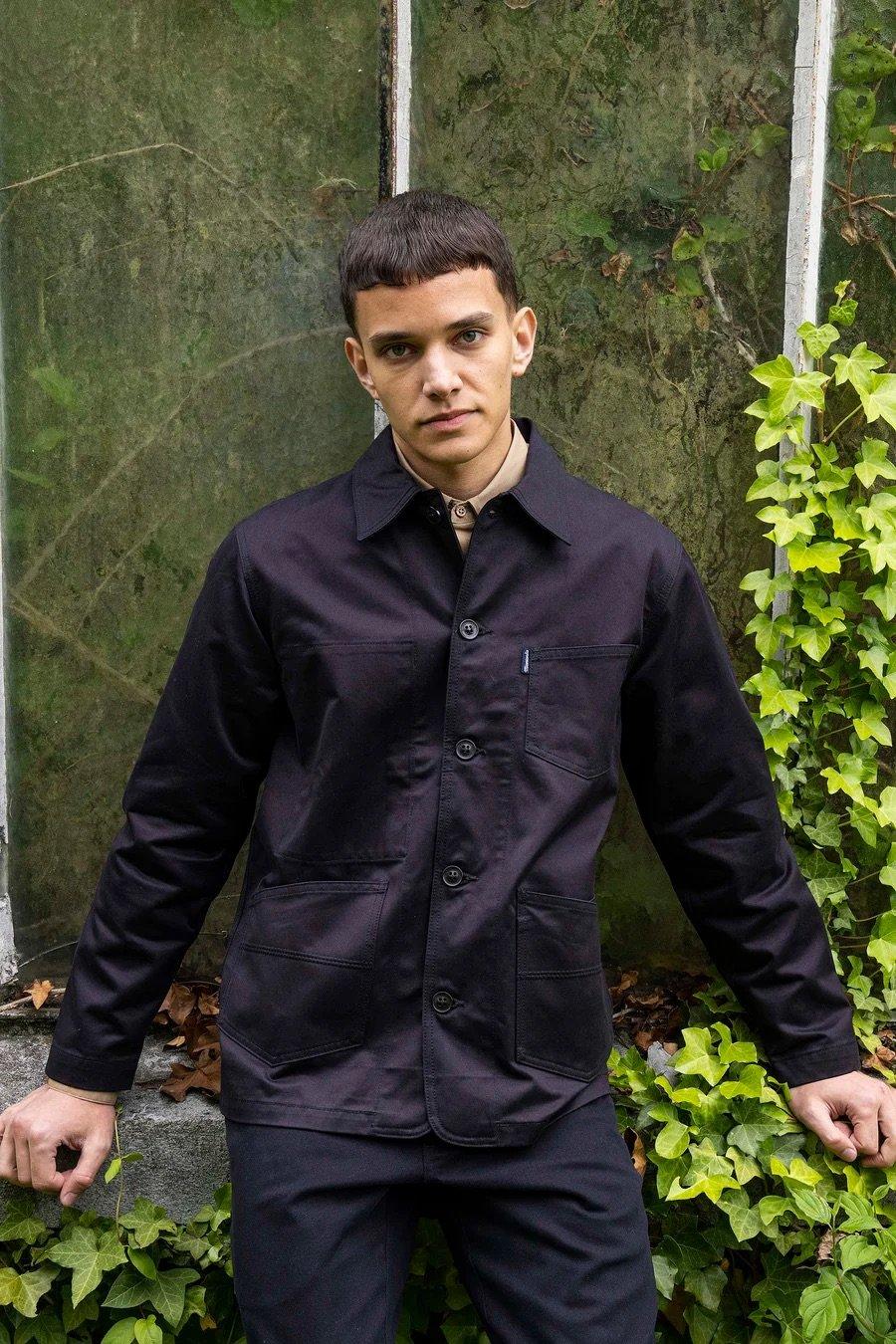 L'exception Veste De Travail Boutonnée Noir Misericordia