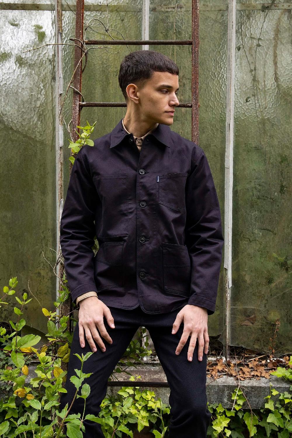 L'exception Veste De Travail Boutonnée Noir Misericordia