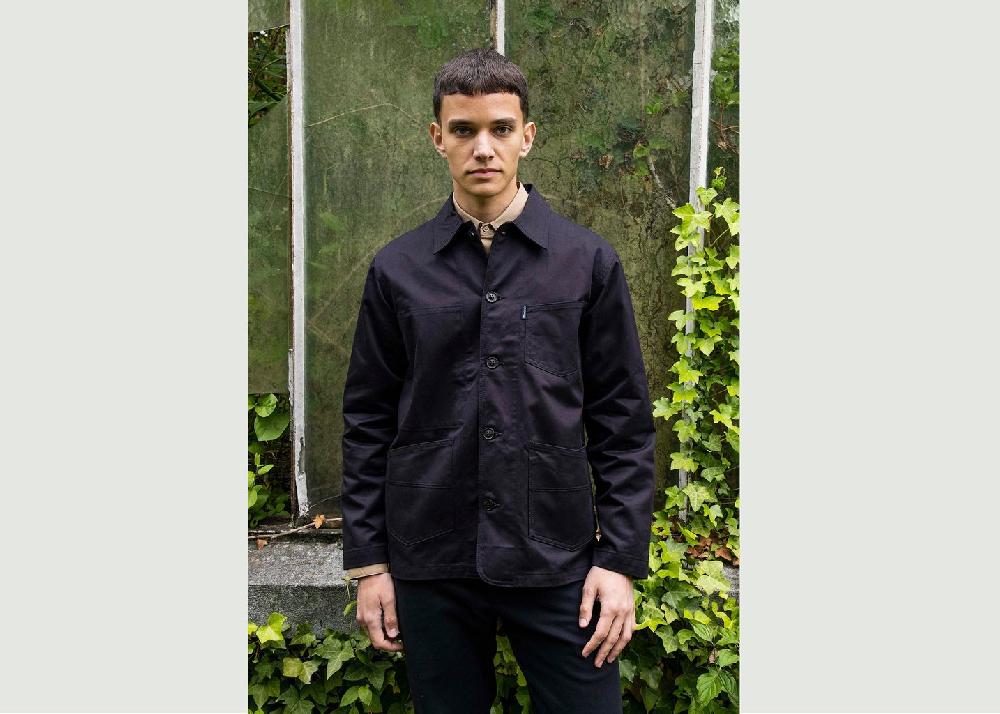 l'exception Veste de travail boutonnée Noir Misericordia