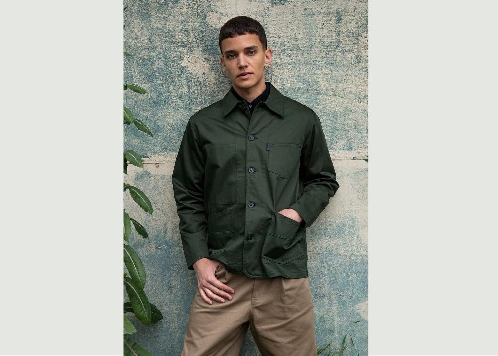 l'exception Veste de travail boutonnée Vert Sapin Misericordia