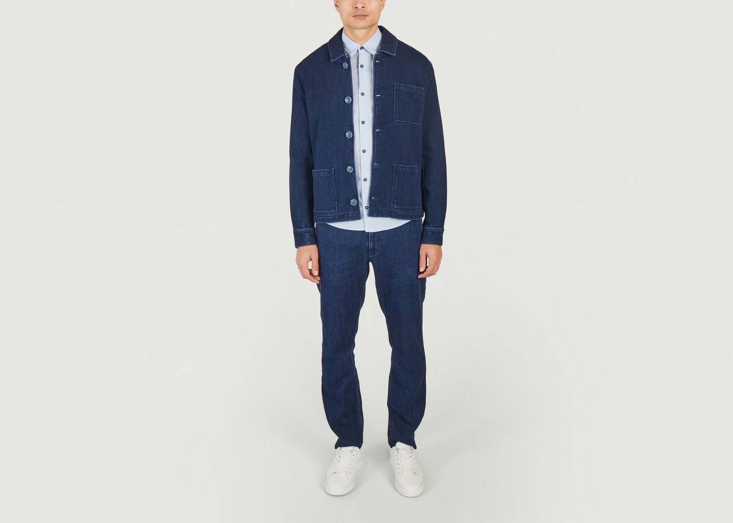 L'exception Veste De Travail En Coton Biologique Denim JagVi Rive Gauche