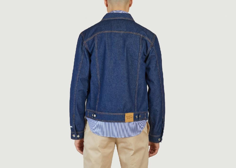 L'exception Veste Droit En Jean Brut Maison Kitsuné