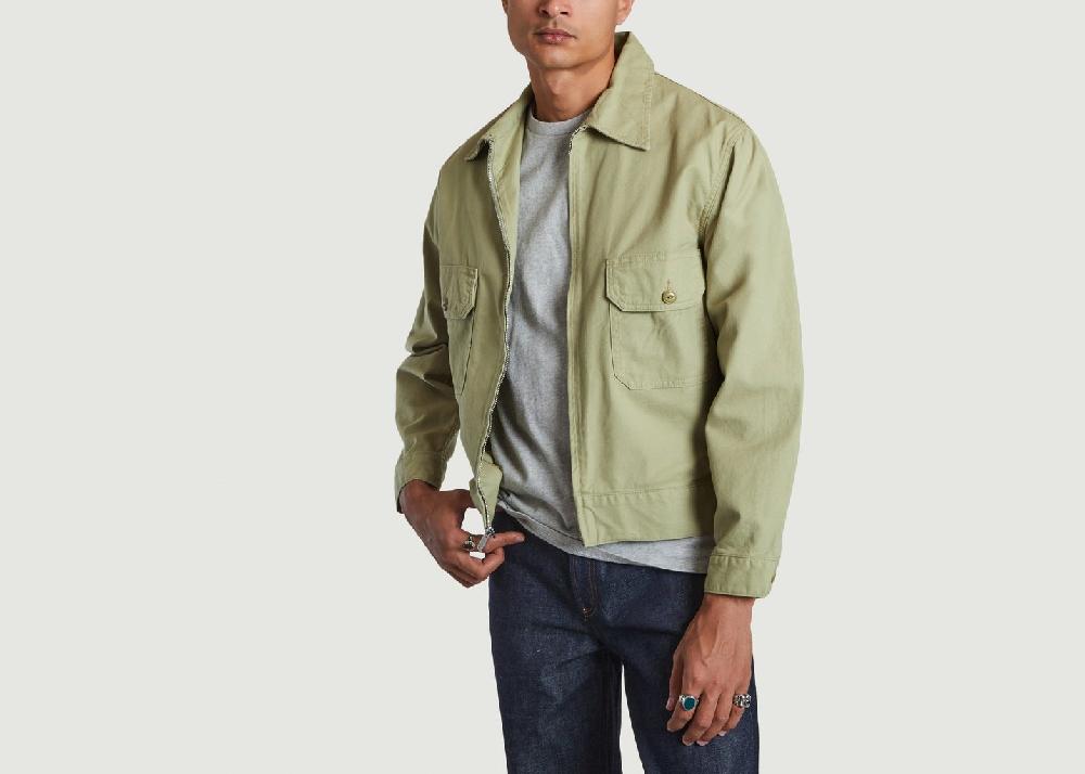 L'exception Veste Droite En Twill Union Khaki Levi's Made And Crafted