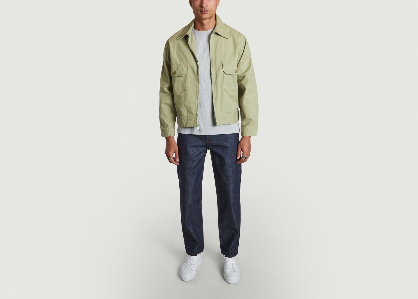 L'exception Veste Droite En Twill Union Khaki Levi's Made And Crafted