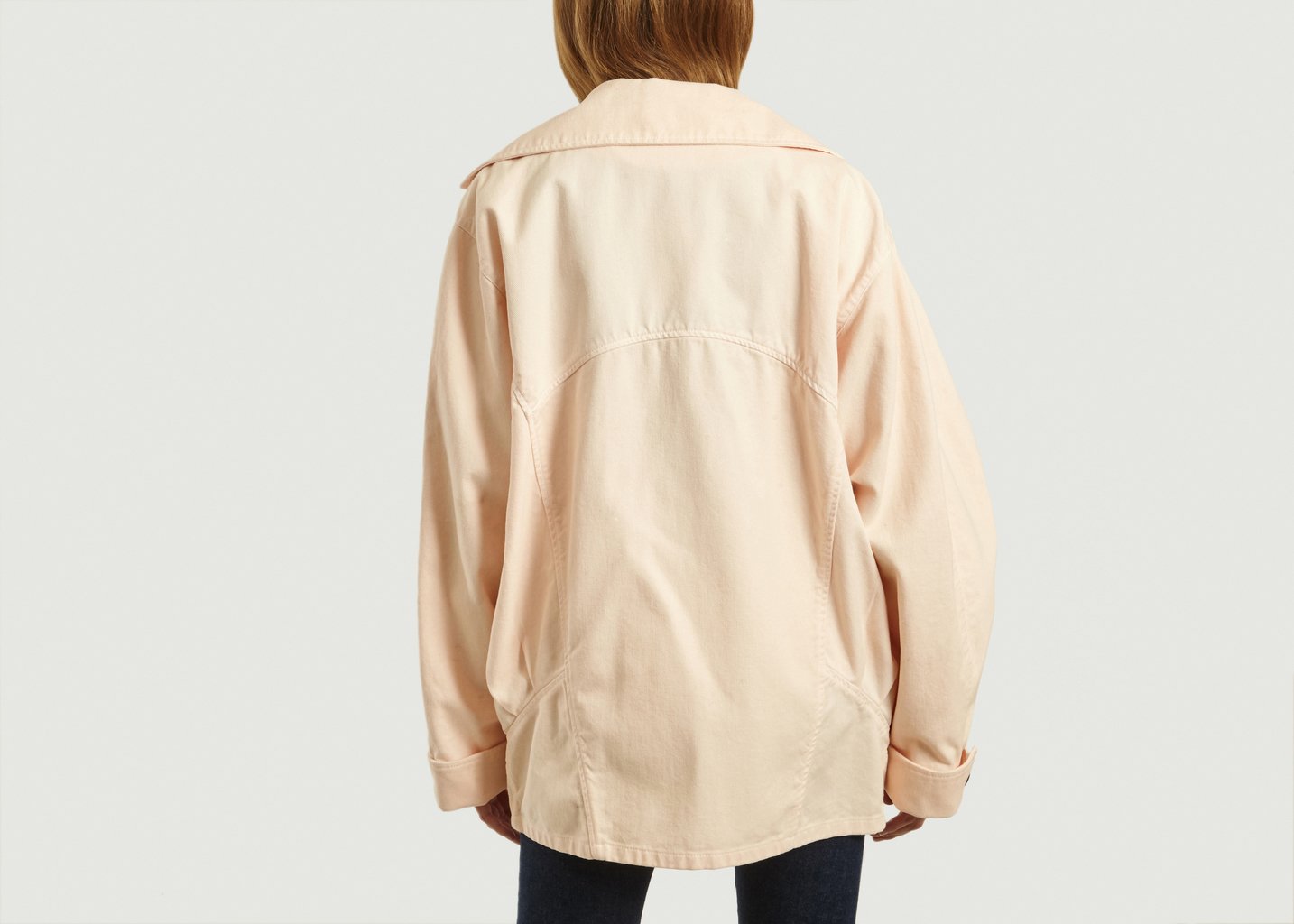L'exception Veste En Denim Atlas Rose Pâle Fête Impériale