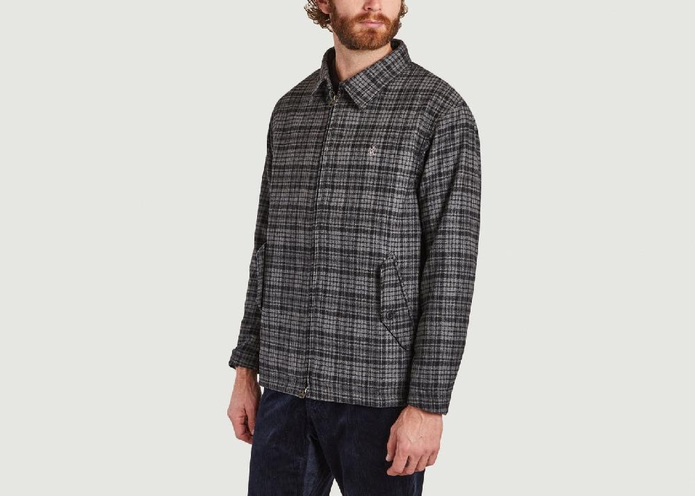 L'exception Veste En Flanelle à Carreaux Gris Gramicci