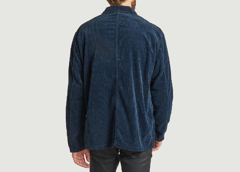 L'exception Veste En Tissu Lourd De Lin Bleu Marine Vetra