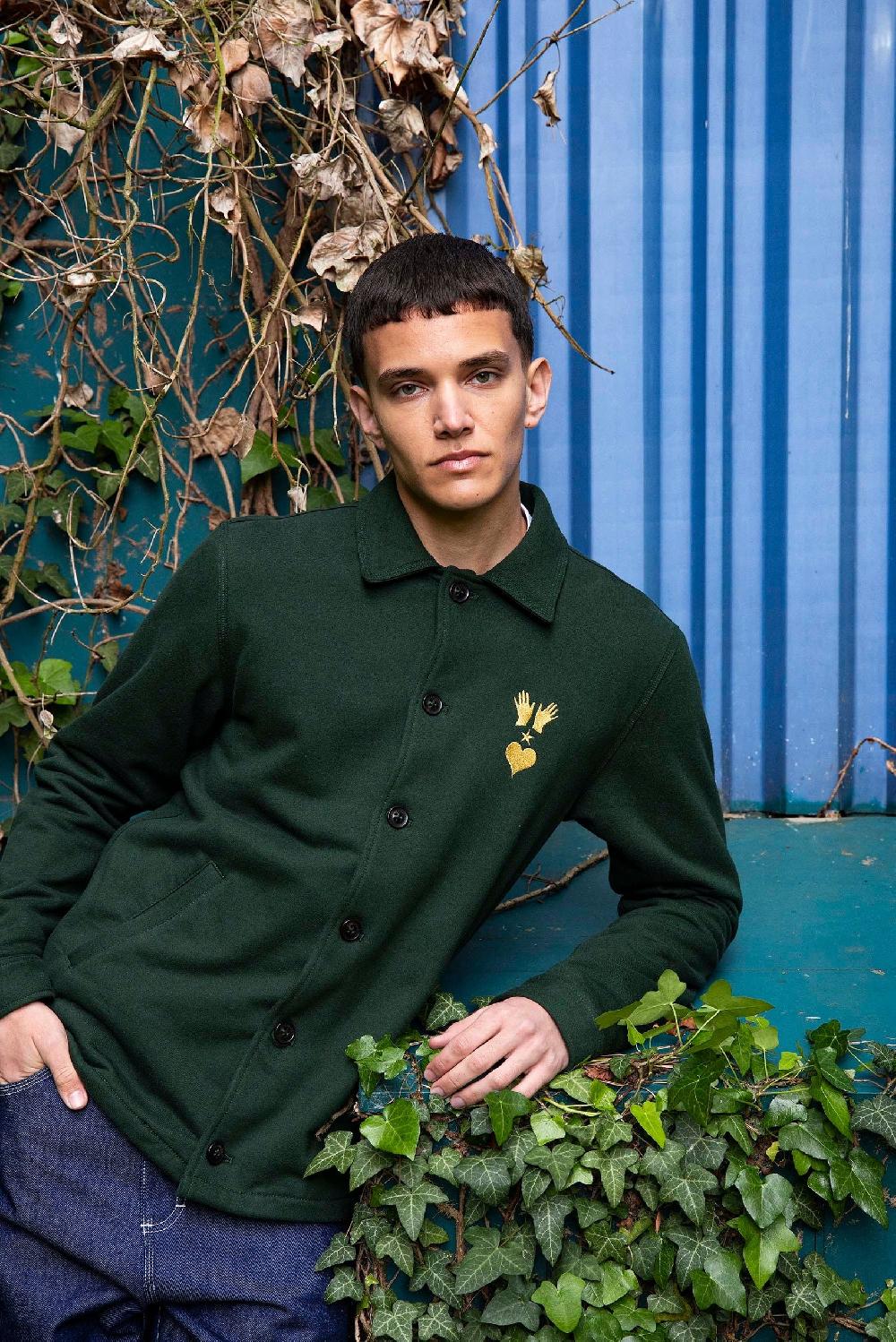 L'exception Veste Estévez Boutonnée Vert Bouteille Misericordia