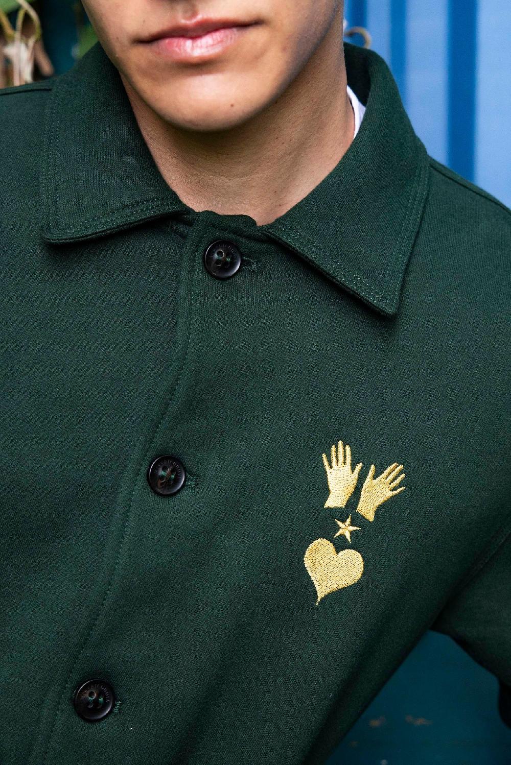 L'exception Veste Estévez Boutonnée Vert Bouteille Misericordia