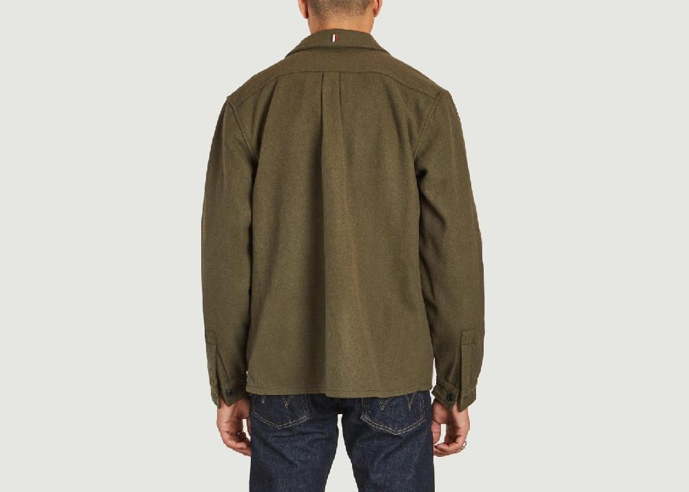 L'exception Veste Hybride En Laine Jason Khaki Les Deux