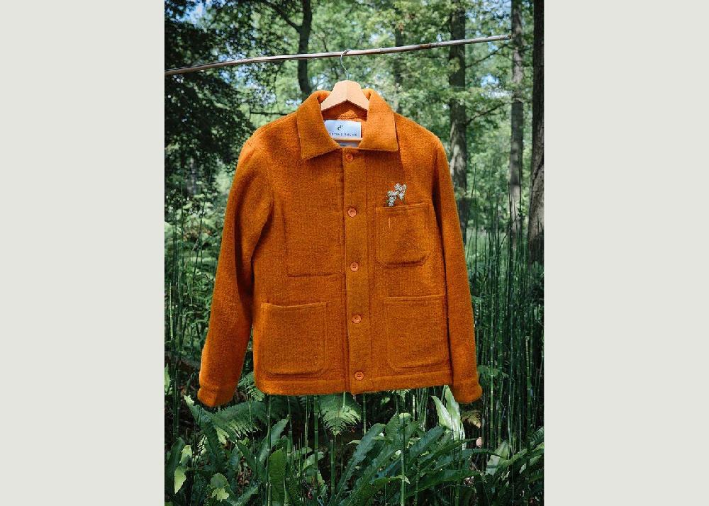 L'exception Veste IOTA Laine Mix Orange Christine Phung