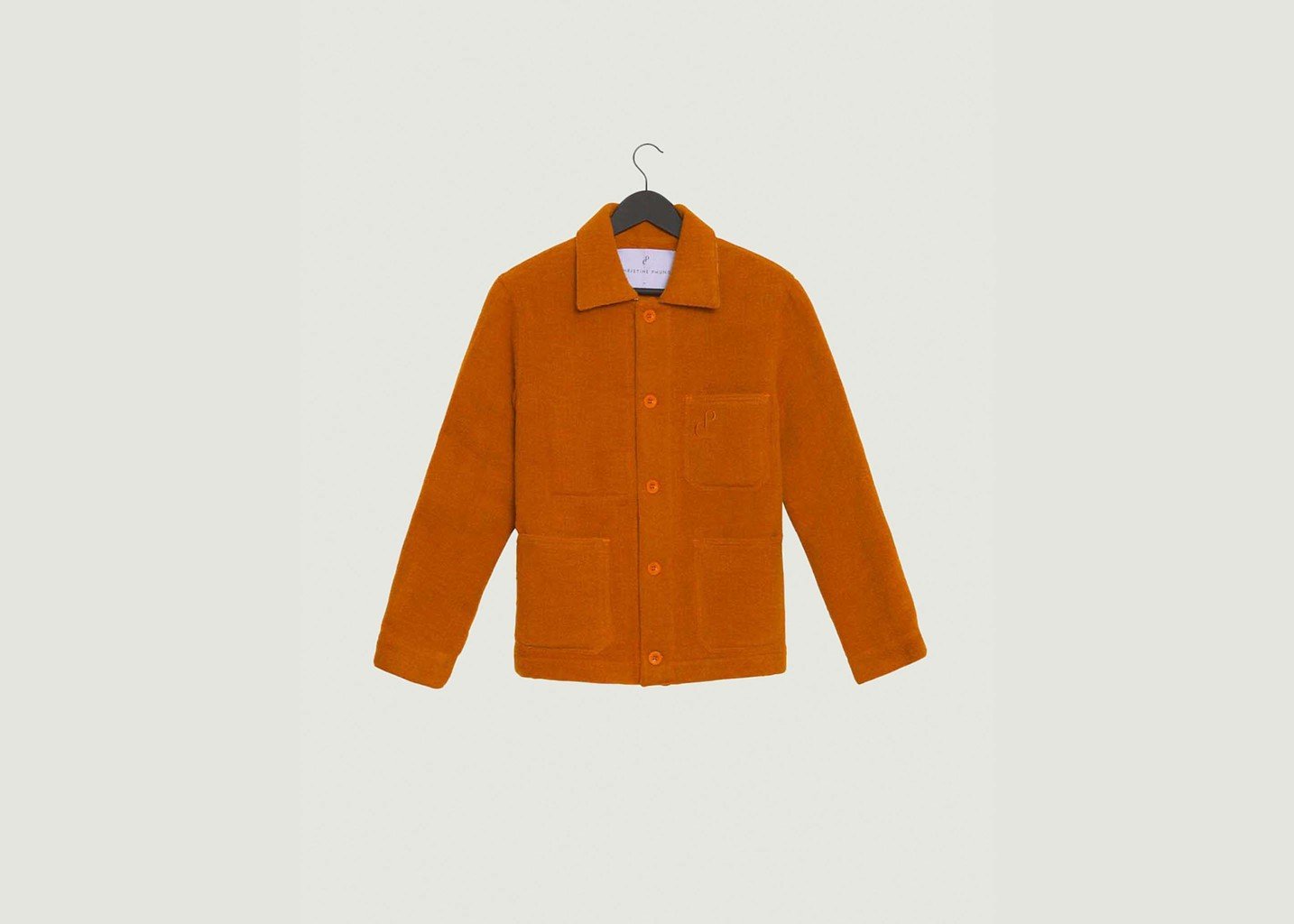 l'exception Veste IOTA Laine Mix Orange Christine Phung