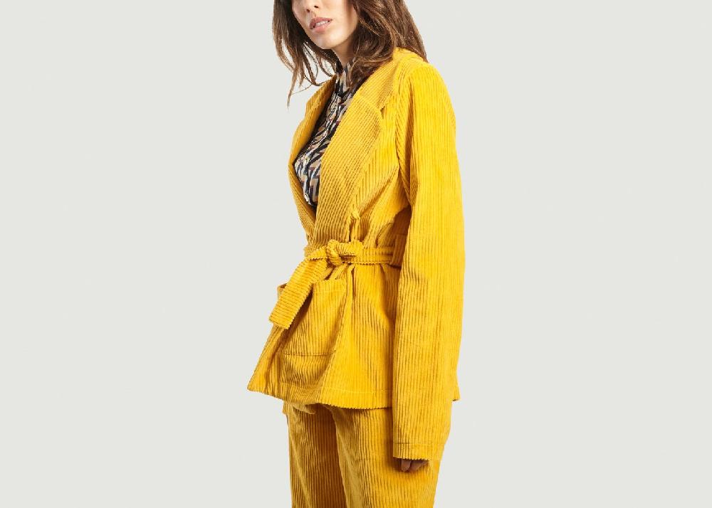 L'exception Veste Isis En Velours Ocre Elise Chalmin