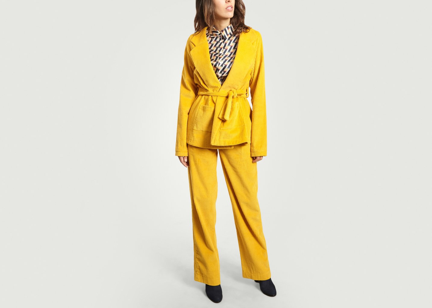 L'exception Veste Isis En Velours Ocre Elise Chalmin