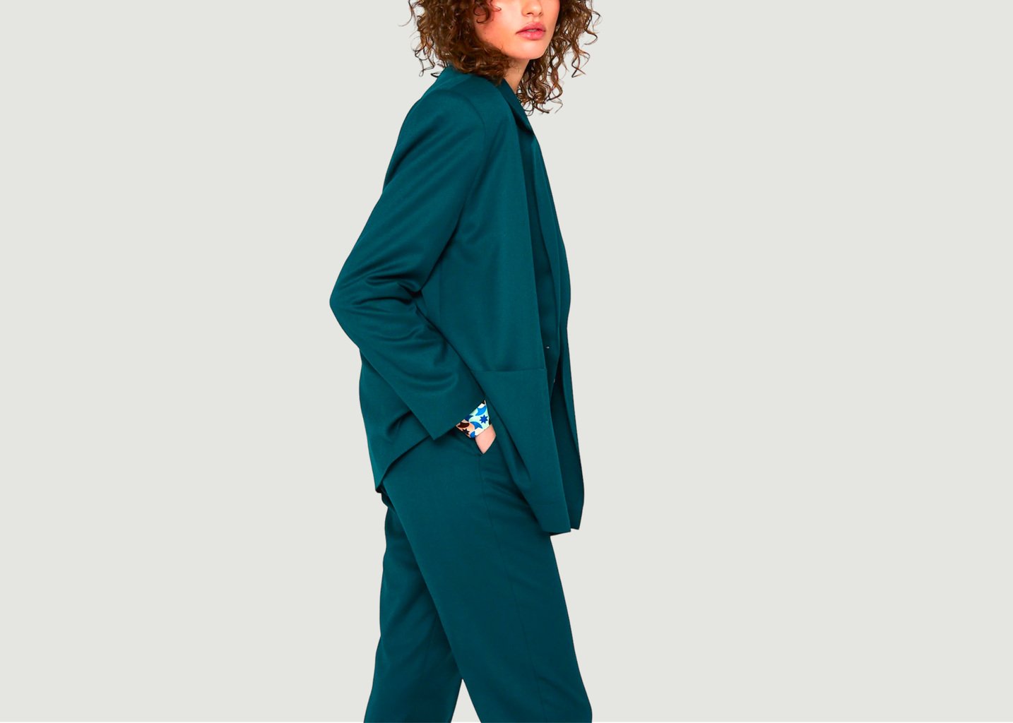 L'exception Veste Mariana Thorens Bleu Canard Modetrotter