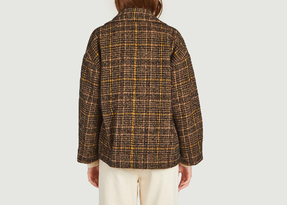 L'exception Veste Oversize Motif Pied De Poule Vienne Moka Bellerose