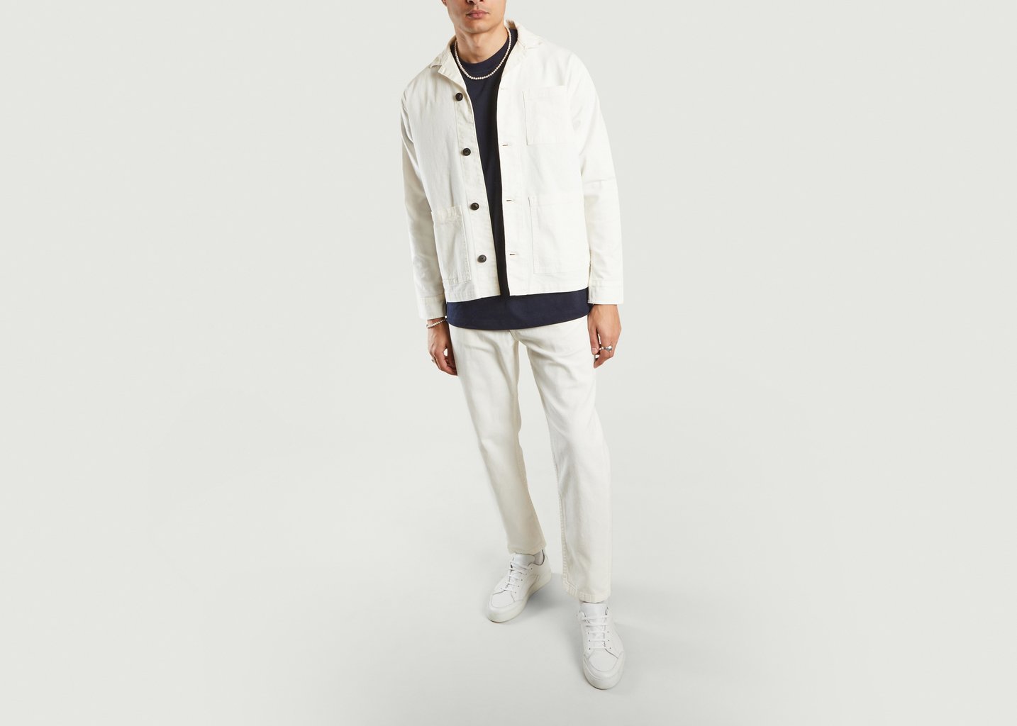 L'exception Veste Pine En Coton Certifié GOTS Blanc Knowledge Cotton Apparel