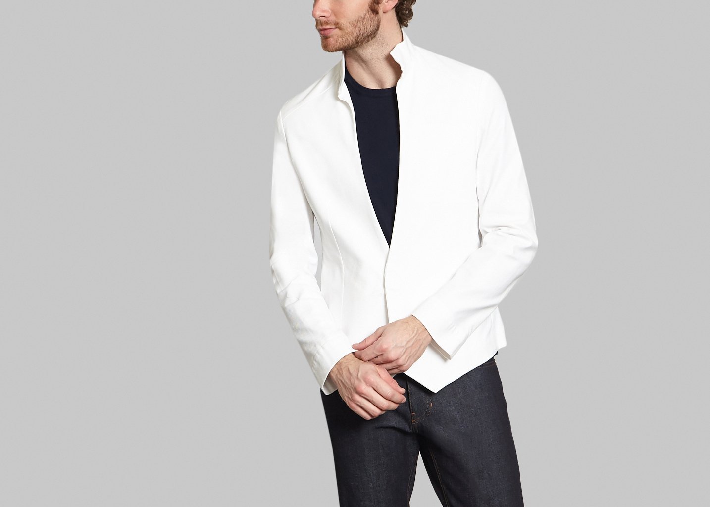 l'exception Veste Piquée Caporal Blanc Sébastien Blondin