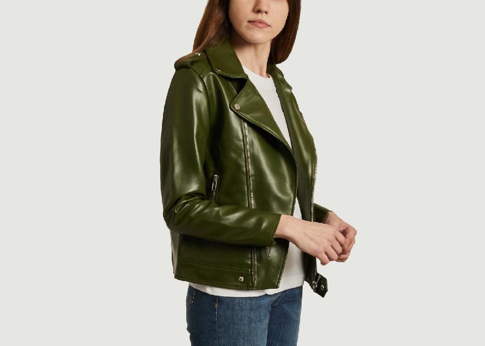 L'exception Veste River Cactus En Similicuir Vert Deadwood
