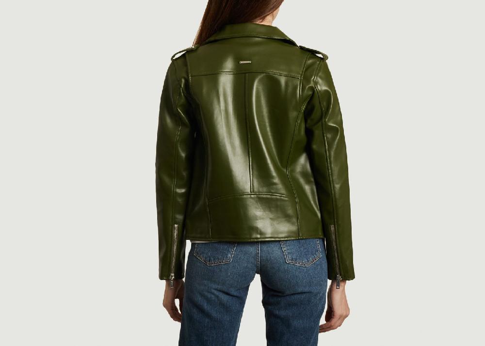 L'exception Veste River Cactus En Similicuir Vert Deadwood