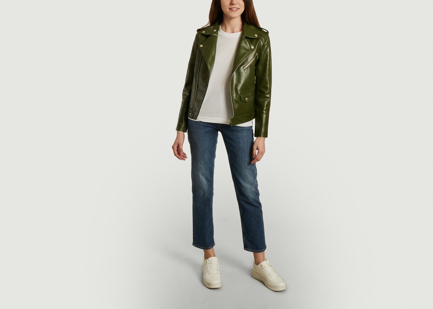 L'exception Veste River Cactus En Similicuir Vert Deadwood