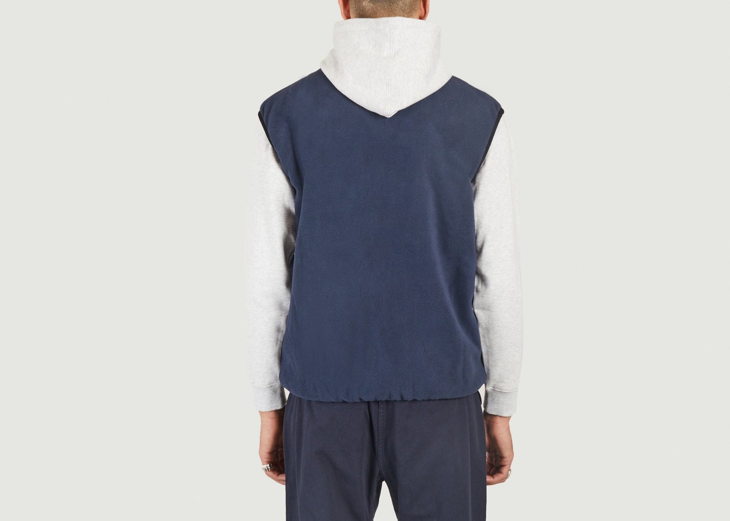 L'exception Veste Sans Manche En Polaire Réversible Bleu Marine Gramicci