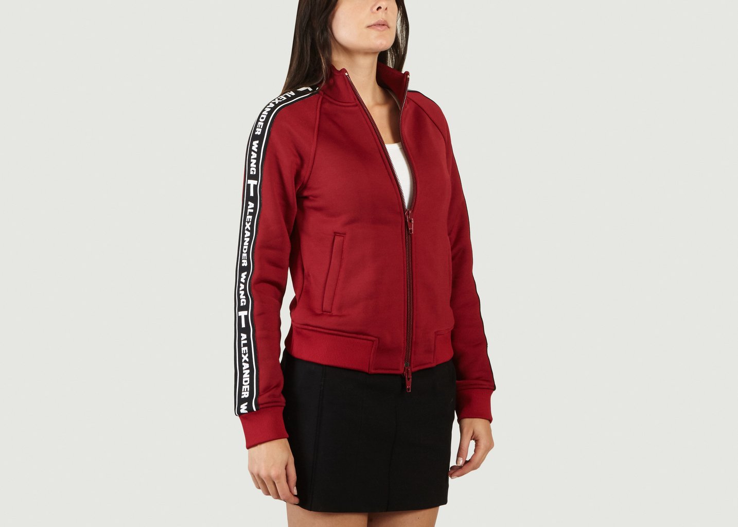 L'exception Veste Sportswear Logotypée Rouge Foncé T By Alexander Wang