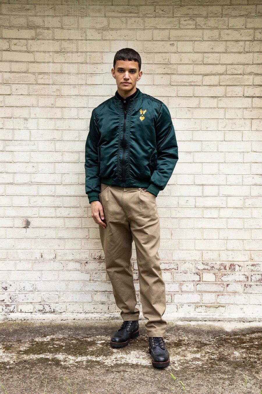 L'exception Veste Teddy Avec Broderie Bougies Vert Bouteille Misericordia