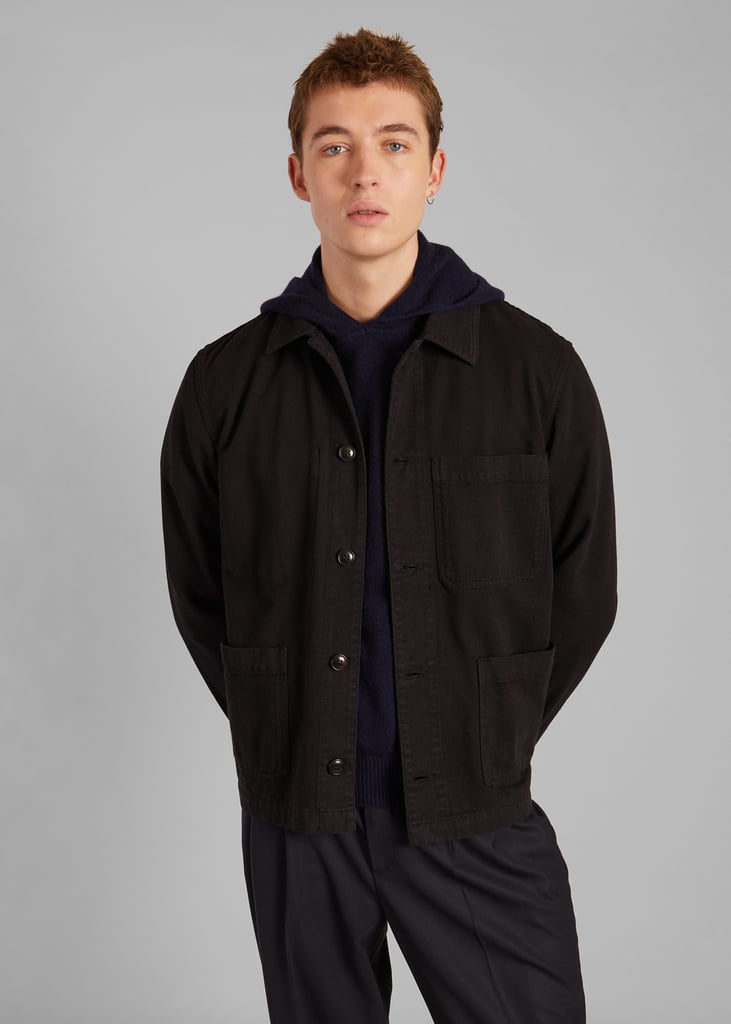 l'exception Veste worker en toile de coton Noir L'Exception Paris
