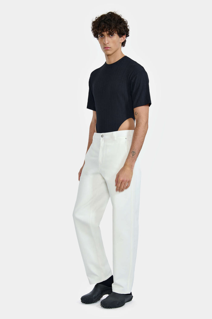 Lgn Louis Gabriel Nouchi BODY T SHIRT EN JERSEY CÔTELÉ RECYCLÉ