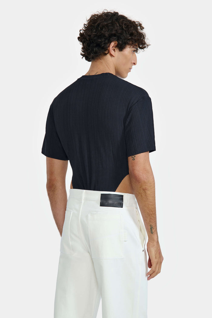 Lgn Louis Gabriel Nouchi BODY T SHIRT EN JERSEY CÔTELÉ RECYCLÉ