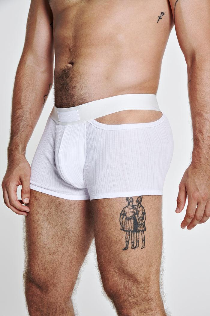 lgn louis gabriel nouchi BOXER AVEC OUVERTURE ASYMÉTRIQUE EN COTON
