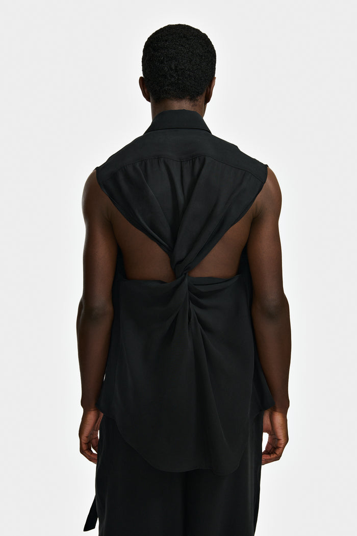 Lgn Louis Gabriel Nouchi CHEMISE SANS MANCHES AVEC DOS TWISTÉ EN VISCOSE