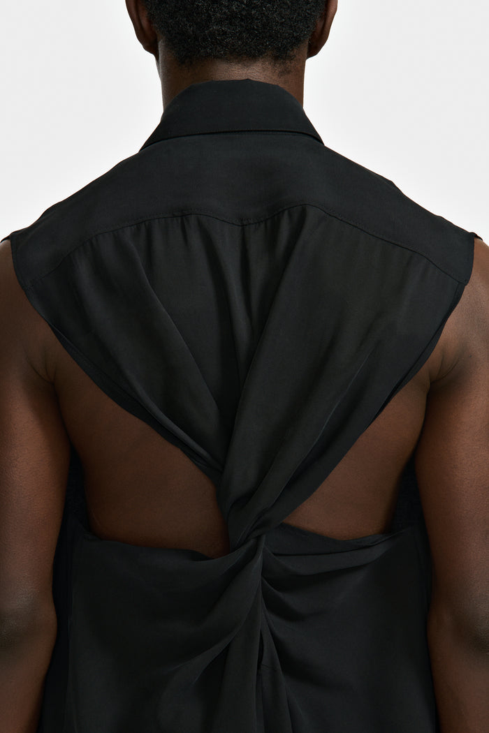 Lgn Louis Gabriel Nouchi CHEMISE SANS MANCHES AVEC DOS TWISTÉ EN VISCOSE