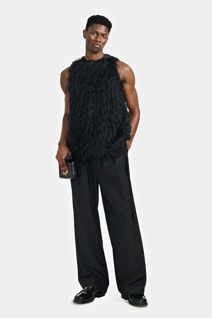 lgn louis gabriel nouchi DÉBARDEUR AVEC OUVERTURE DOS À FRANGES