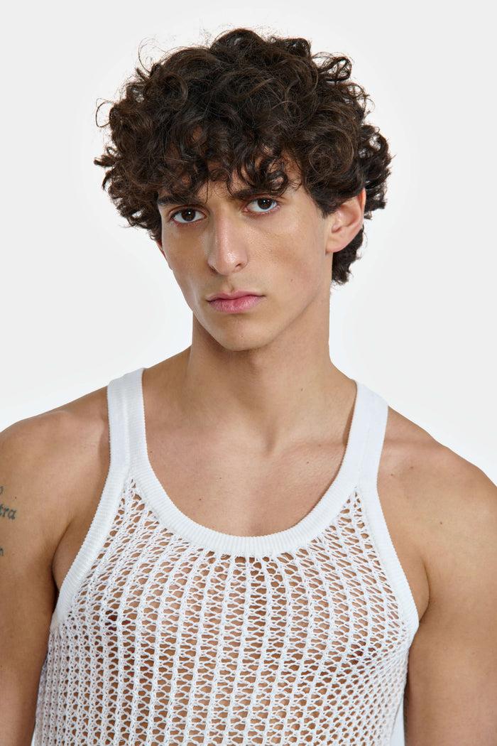 Lgn Louis Gabriel Nouchi DÉBARDEUR EN TRICOT POINT FILET
