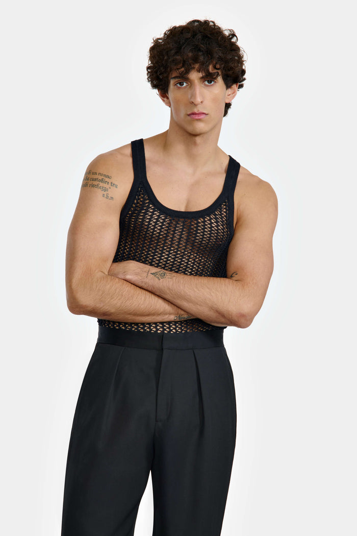 Lgn Louis Gabriel Nouchi DÉBARDEUR EN TRICOT POINT FILET