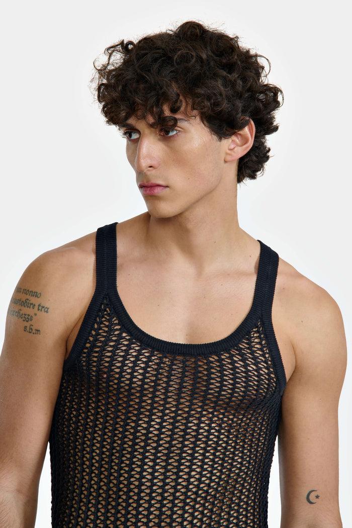Lgn Louis Gabriel Nouchi DÉBARDEUR EN TRICOT POINT FILET