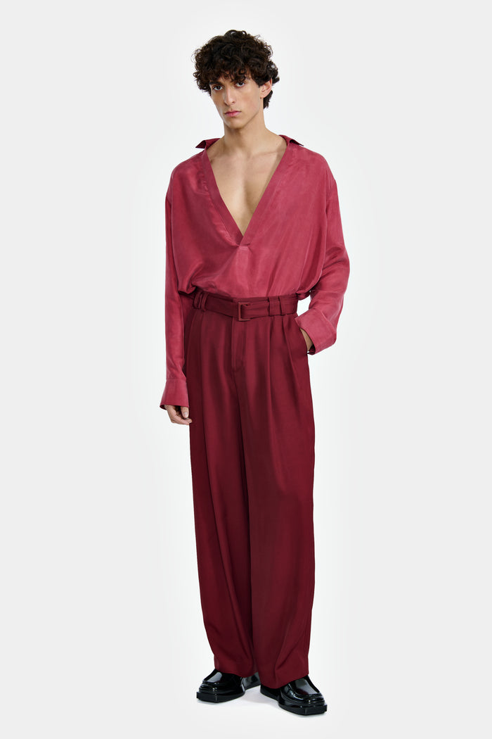 lgn louis gabriel nouchi PANTALON LARGE À PLIS